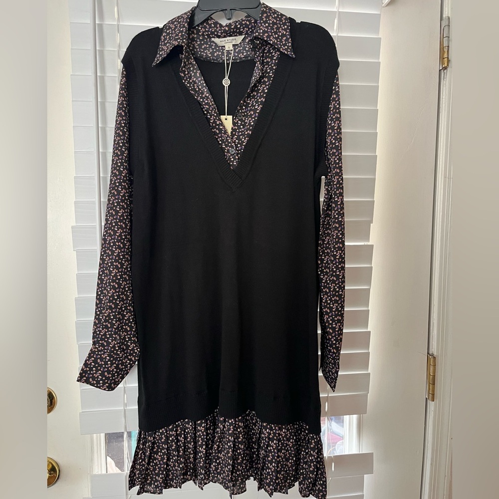Black Floral Women's Dress